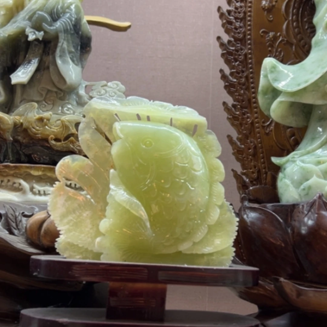 【闪购商品】玉家居摆件连年有余