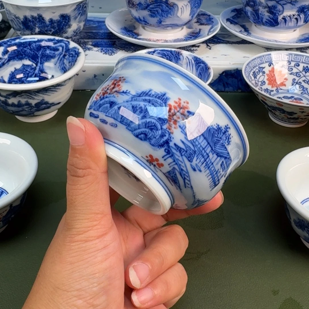 景德镇纯手绘 茶具圆圆253