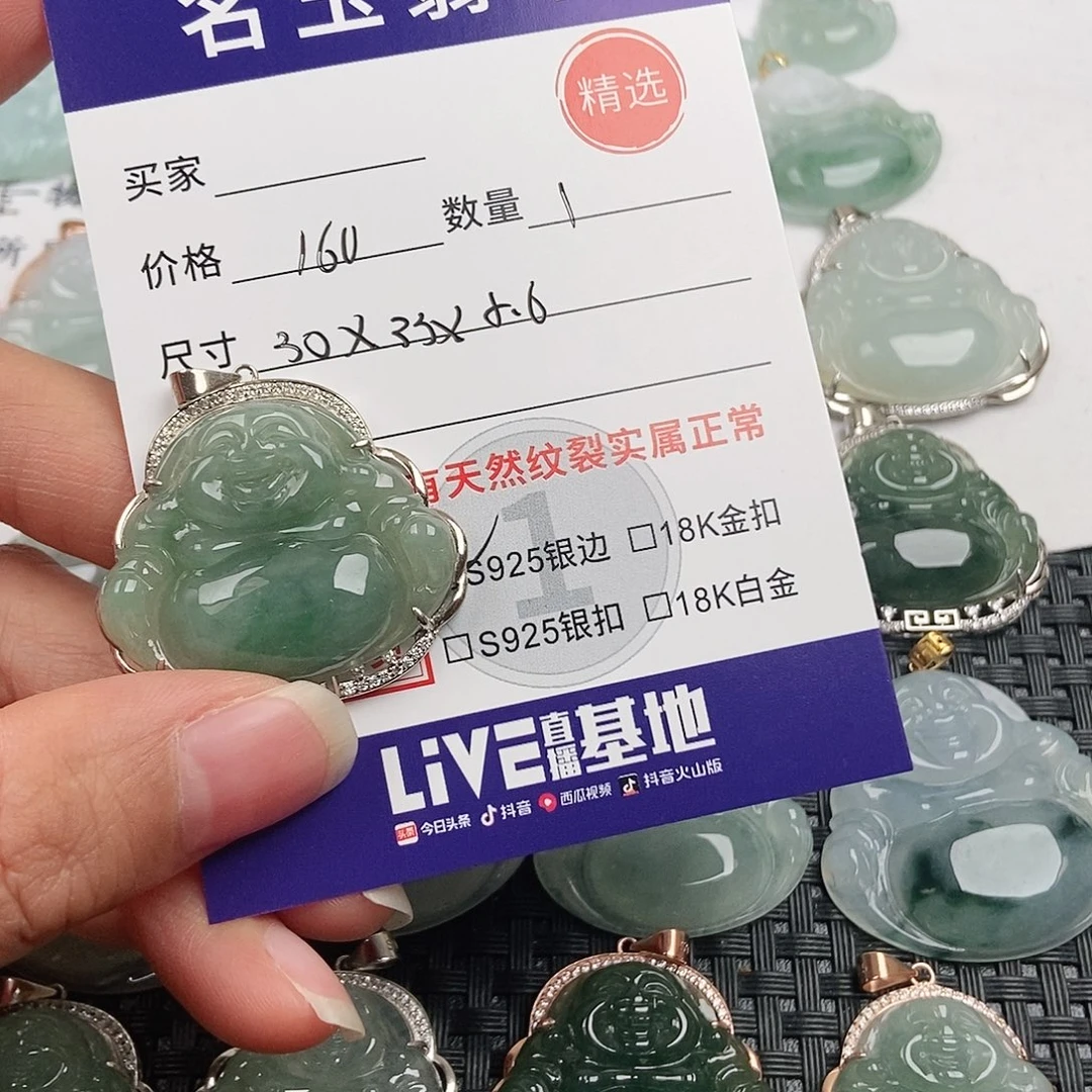 翡翠银S925镶嵌颈饰