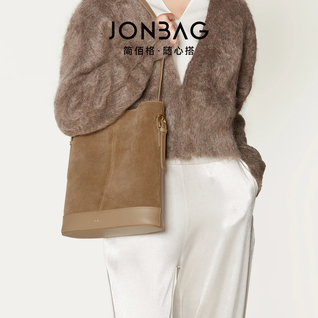 简佰格牛皮水桶包通勤包单肩包SAT NO退NO换组合721(整盒发货)