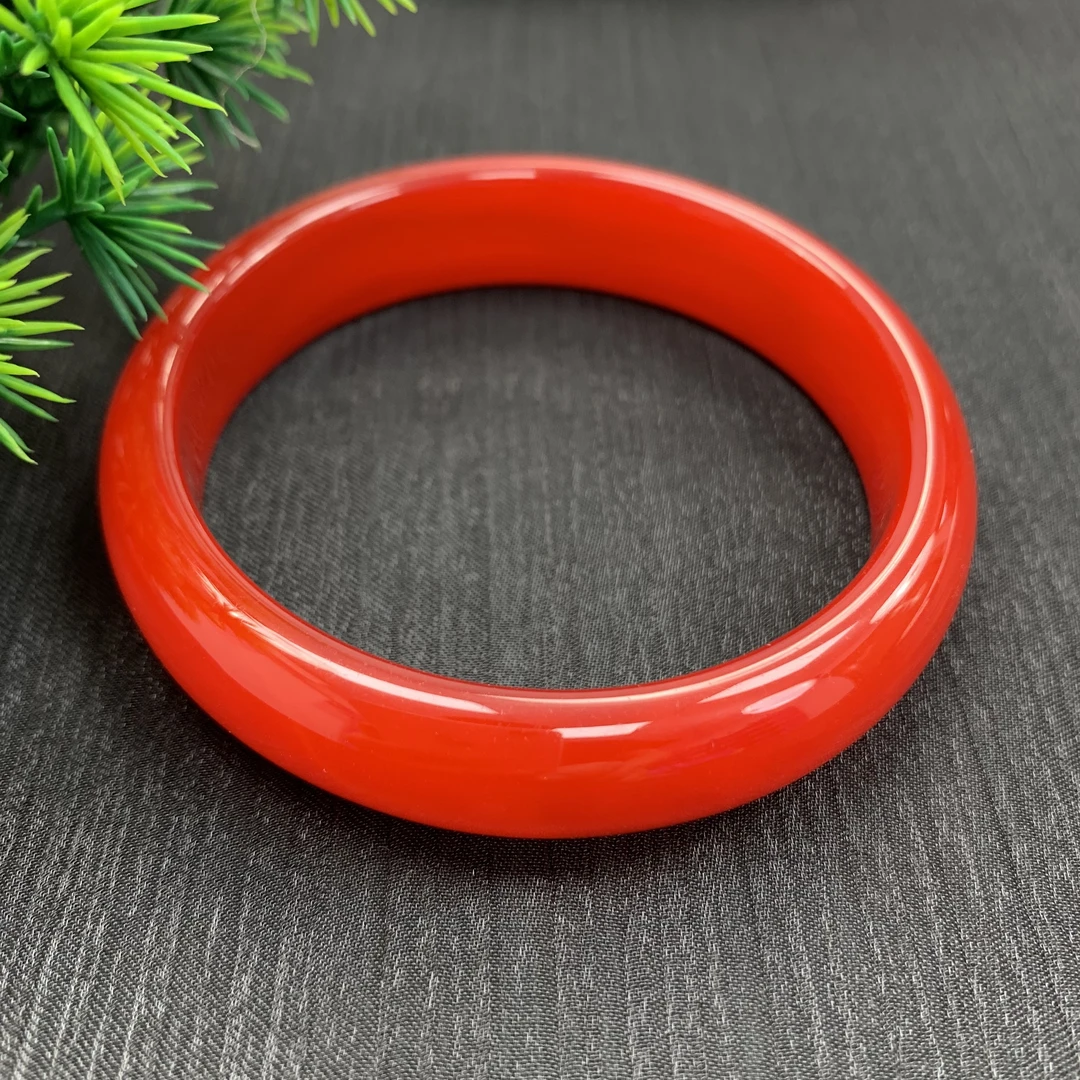 【小天总】TC04034天承妮佳天然高冰红景天鸽血红宽条手镯