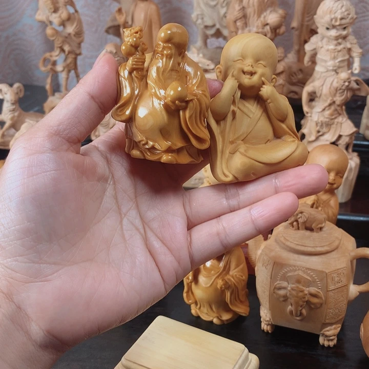 香榧木黄杨木不笑和寿星