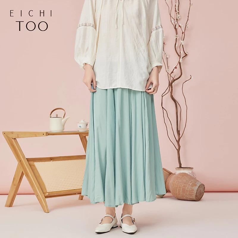 A爱居兔女装夏季新款不规则压褶高级感时尚半身裙EQDDJ2P004A