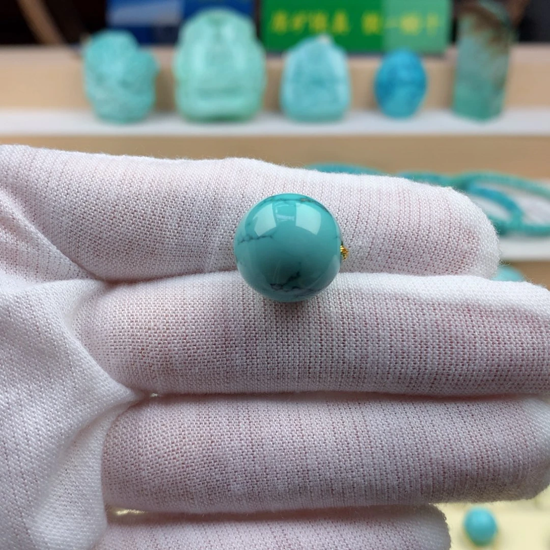 绿松石未镶嵌珠宝奇石14.7mm