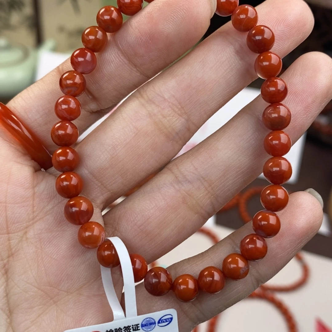 南红玛瑙未镶嵌手链