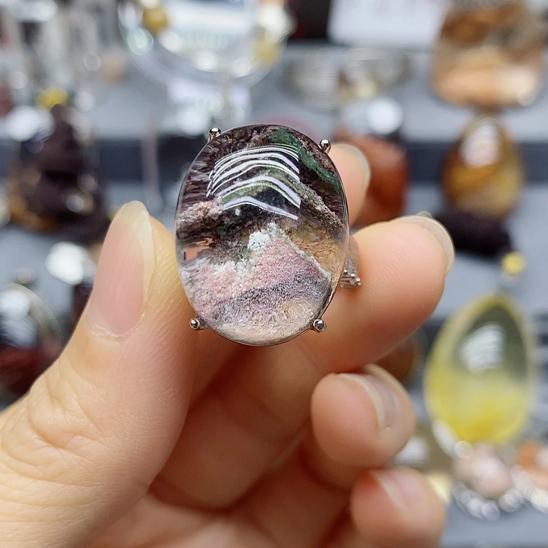 羽***毛水晶银S925镶嵌珠宝半成品定制水晶