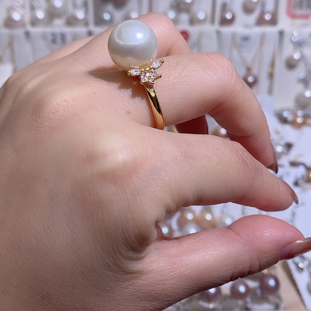 未镶嵌淡水珍珠戒指w