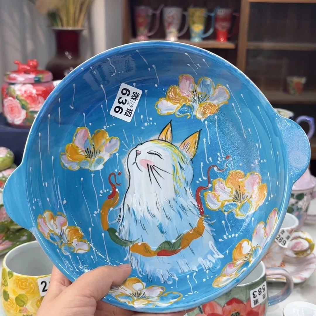 景德镇手绘高温釉下彩陶瓷茶具