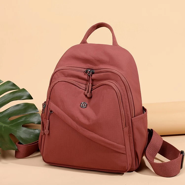 驰豹防水潮流时尚百搭尼龙布轻便双肩背包多功能大容量休闲布包