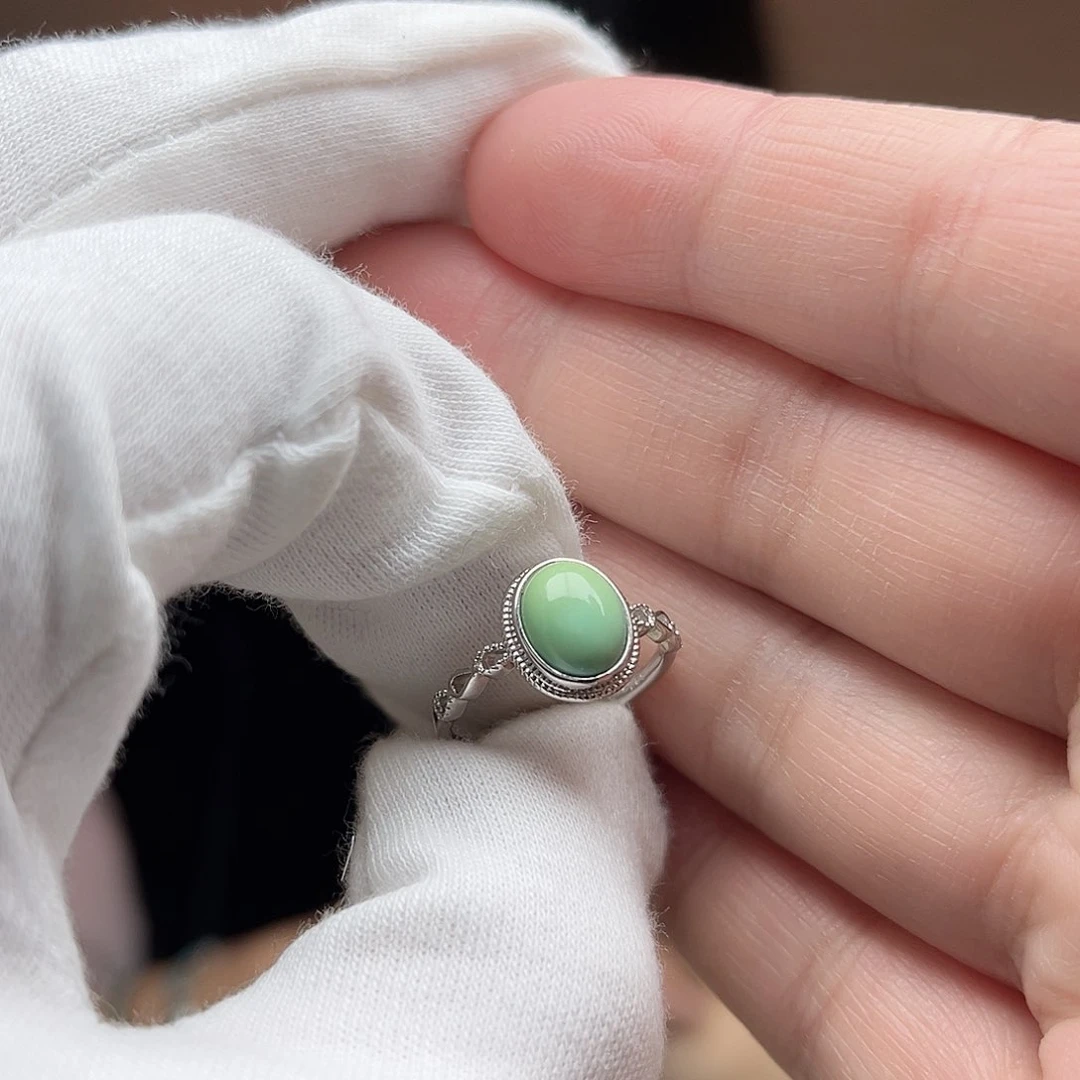 绿松石珠宝奇石银S925镶嵌