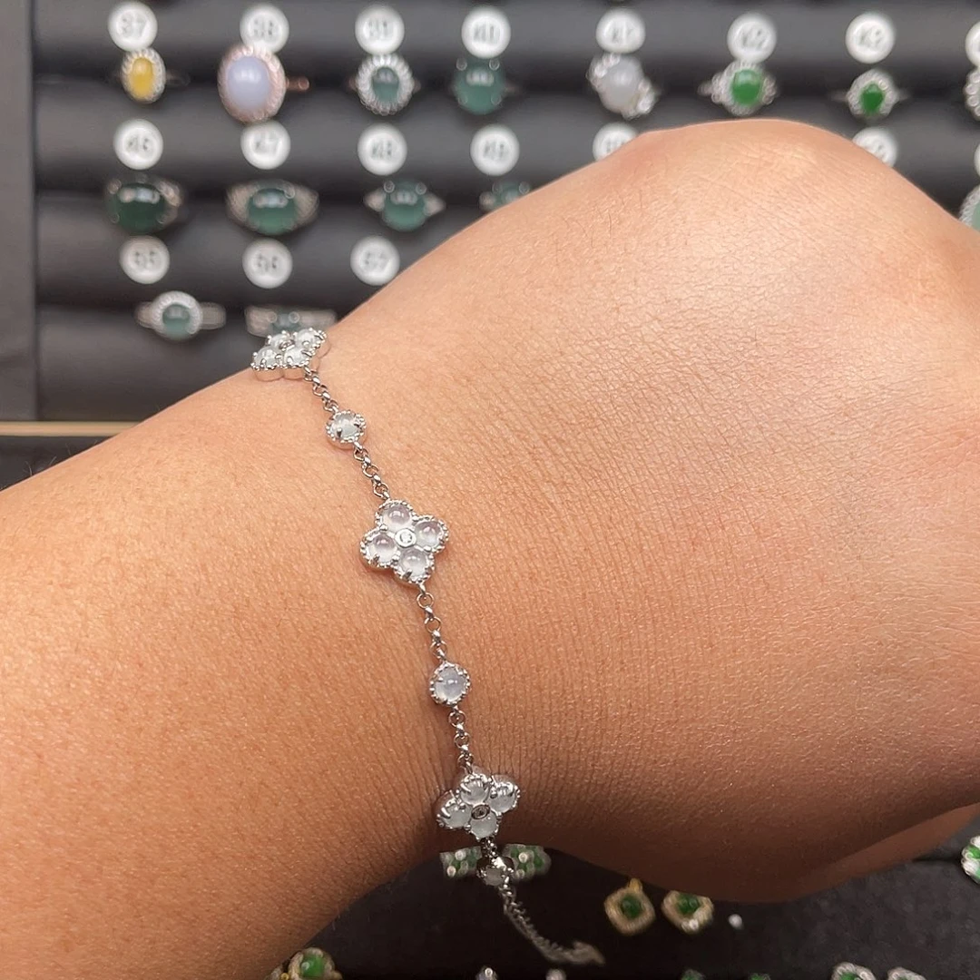 翡翠银S925镶嵌耳饰Ooooooo