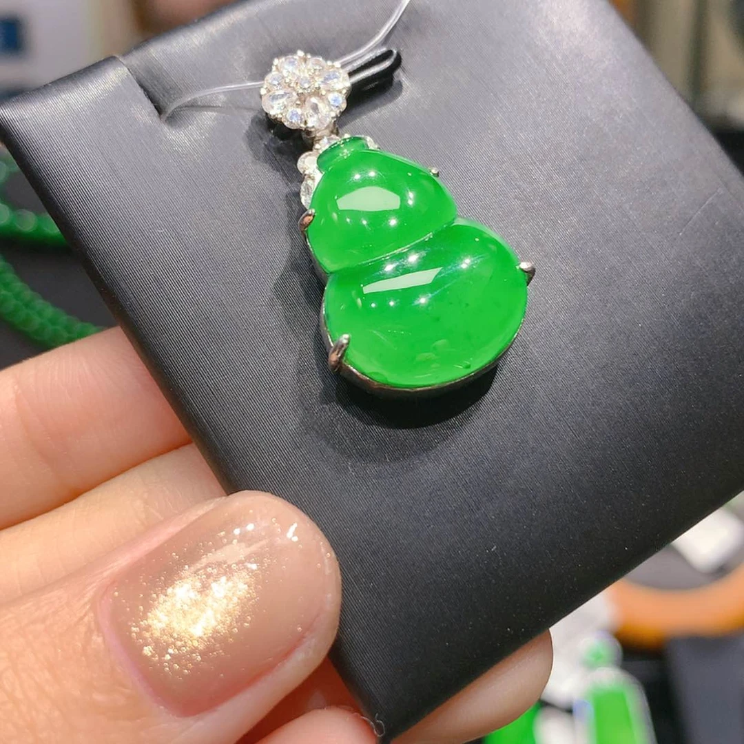 【闪购商品】颈饰银S925镶嵌翡翠3柒姐