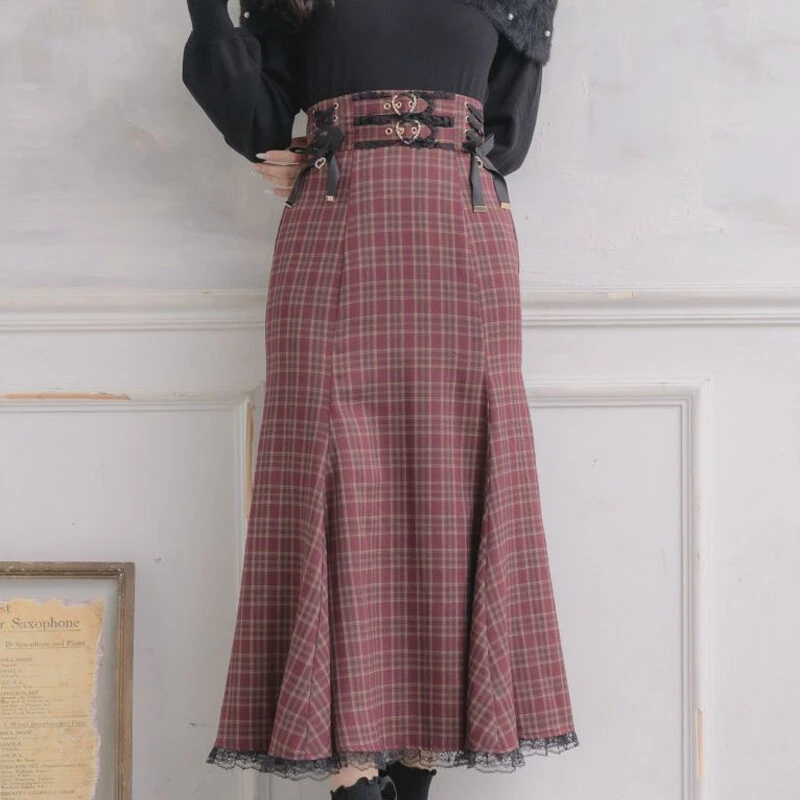 ROJITA · 蕾丝绑带长款鱼尾裙(1534347 现货)