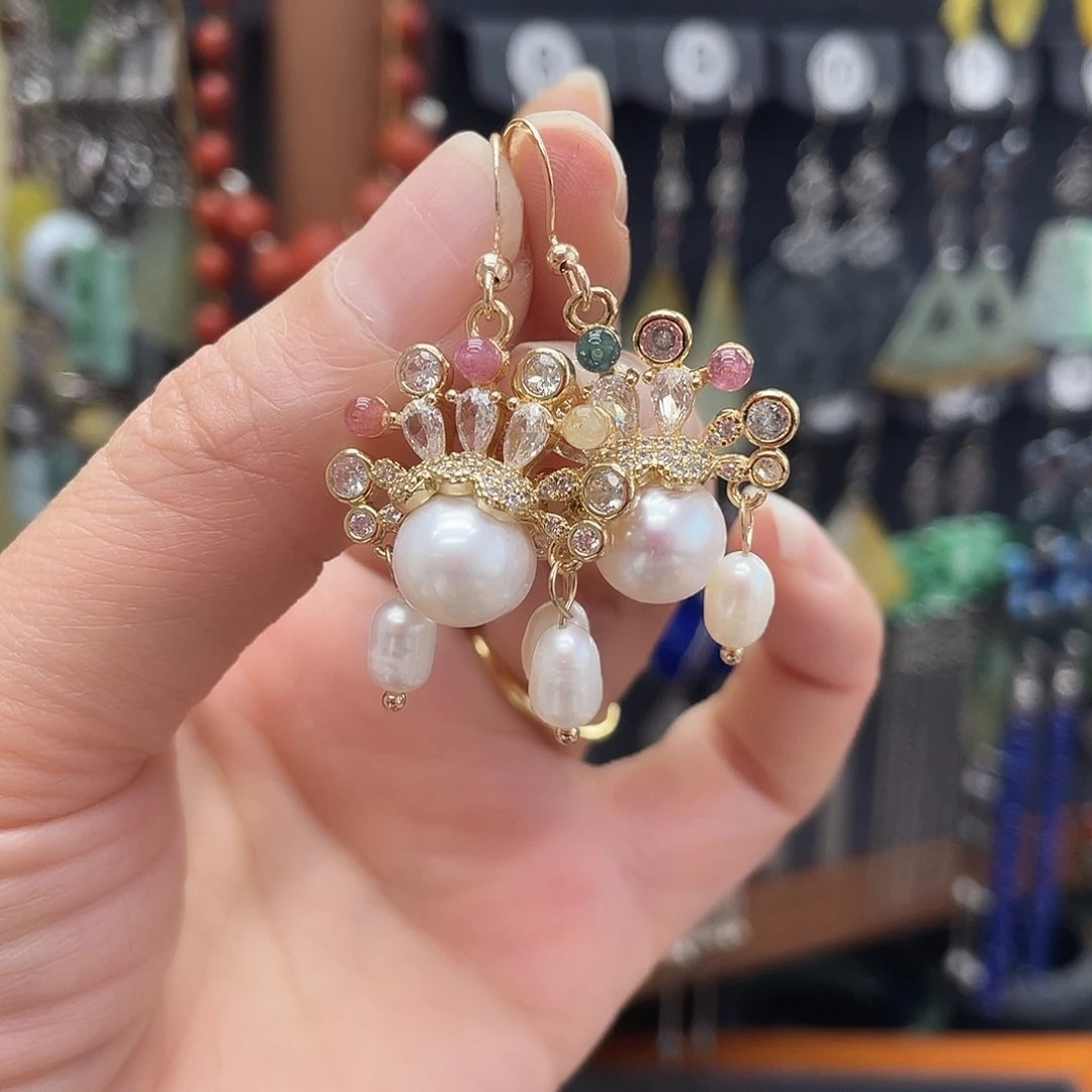 淡水珍珠耳饰银S925镶嵌@***音729ghjhhyj