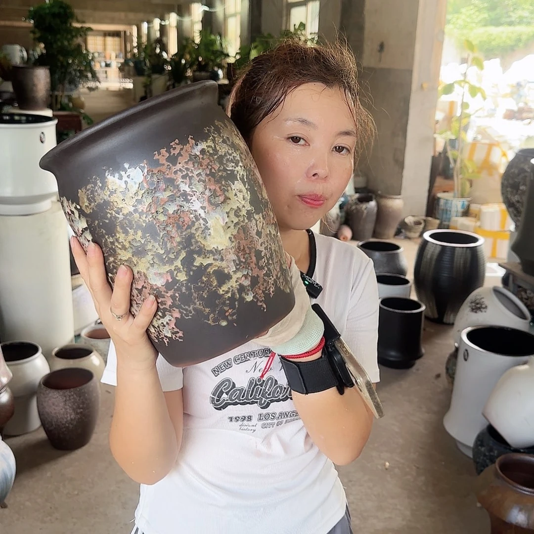 花盆紫砂王嫂花盆0926-156高25口20
