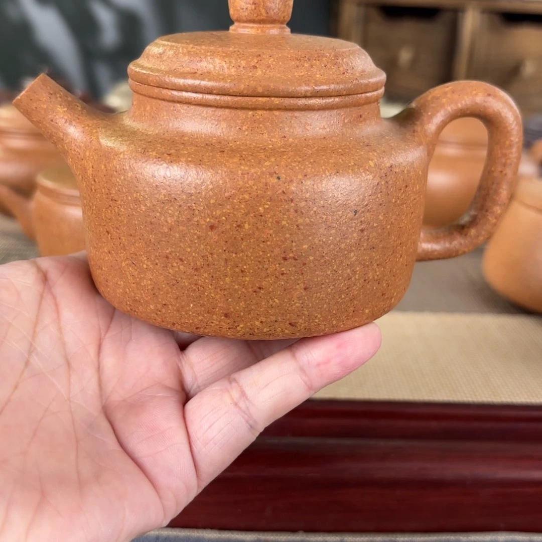 ～***～茶壶紫砂梨皮黄段德中230