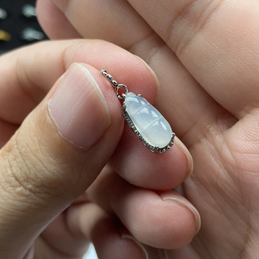 翡翠银S925镶嵌颈饰