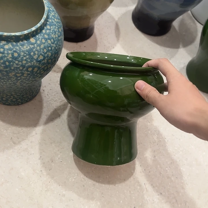 白泥花盆微瑕无孔