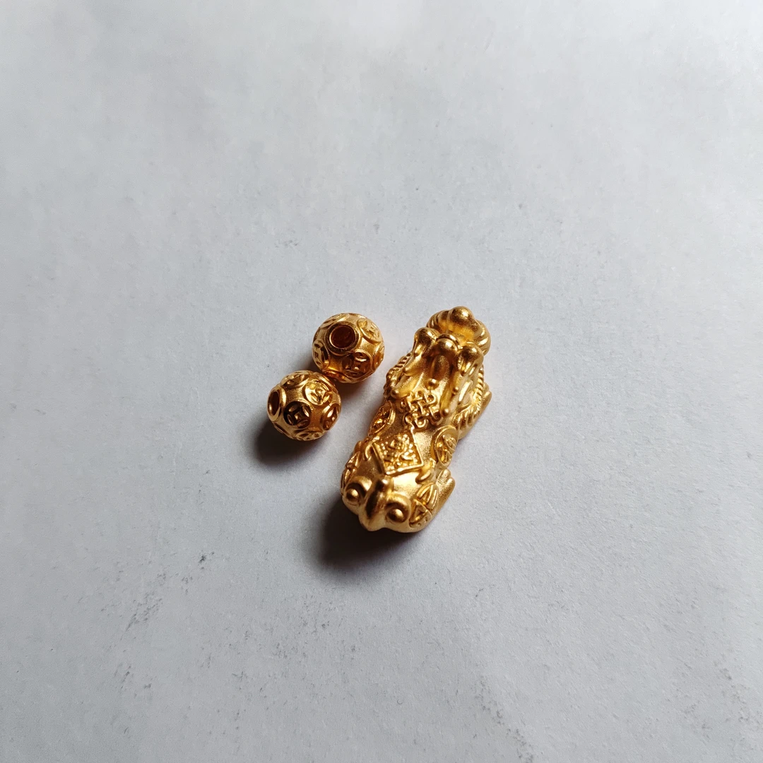金元宝足金999貔貅珠子首饰