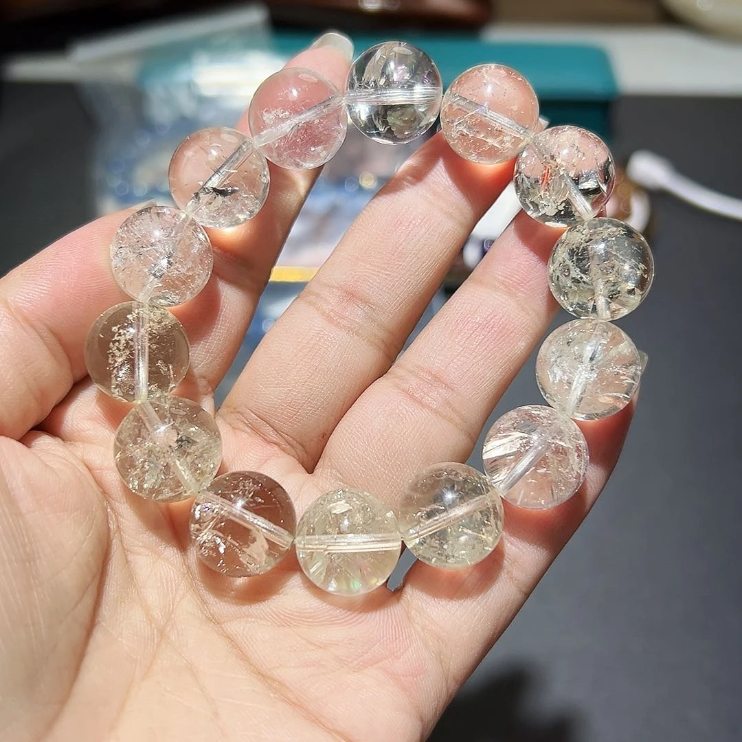 未镶嵌手链水晶爆闪黄喜马拉雅37号