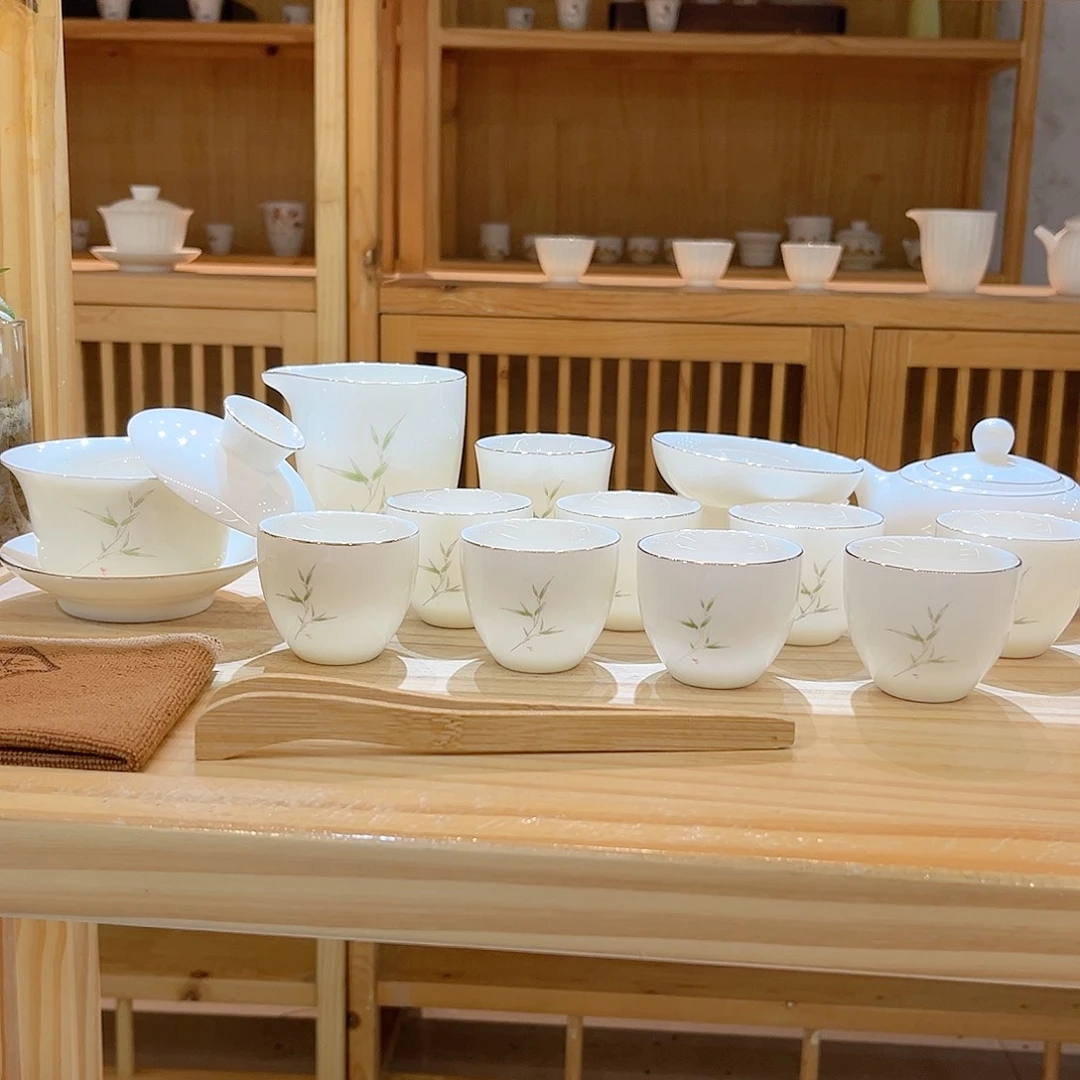 【御瓷斋】羊脂玉瓷茶具套装