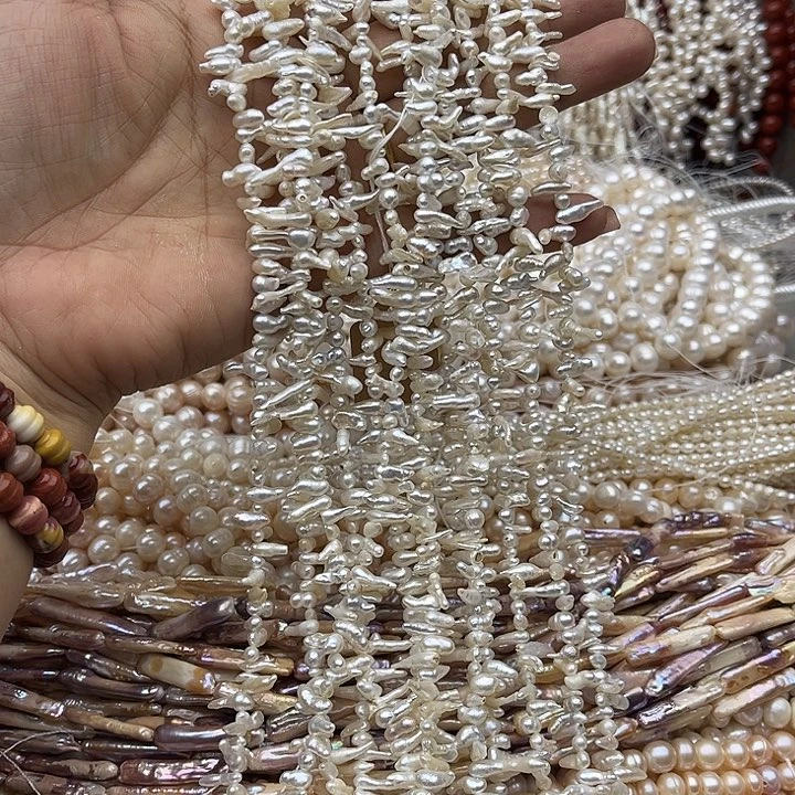 玛瑙/玉髓未镶嵌珠宝半成品一条巴洛克珍珠