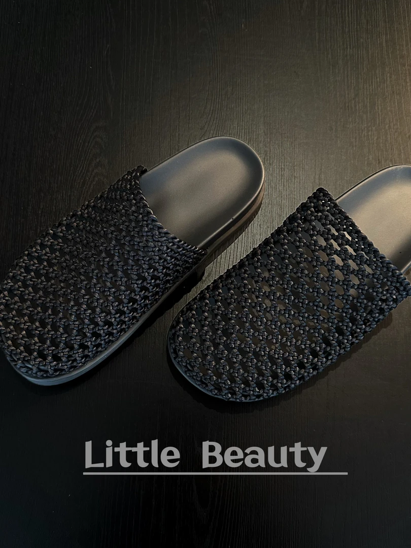 【小美家】编织镂空透气包头拖