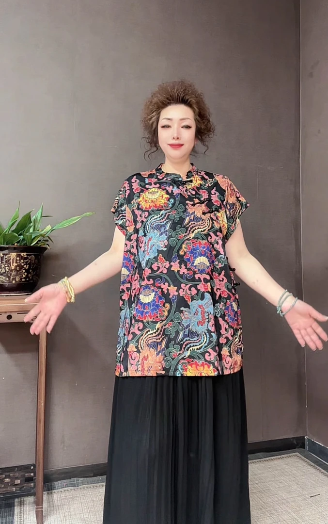 三姐家新中式包袖常规款上衣