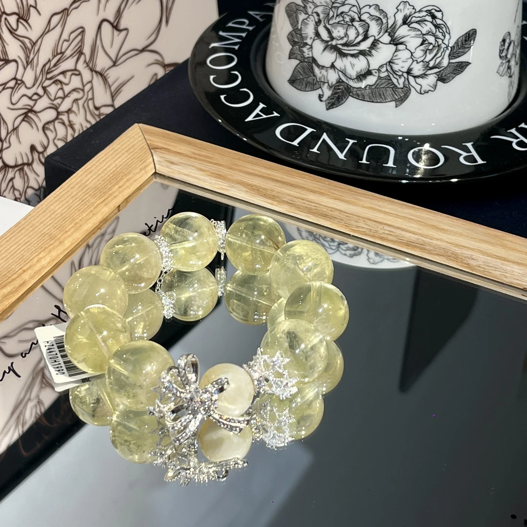 【金希希】4470 柠檬黄水晶20+ 雪花幽灵 水晶多样性发其一