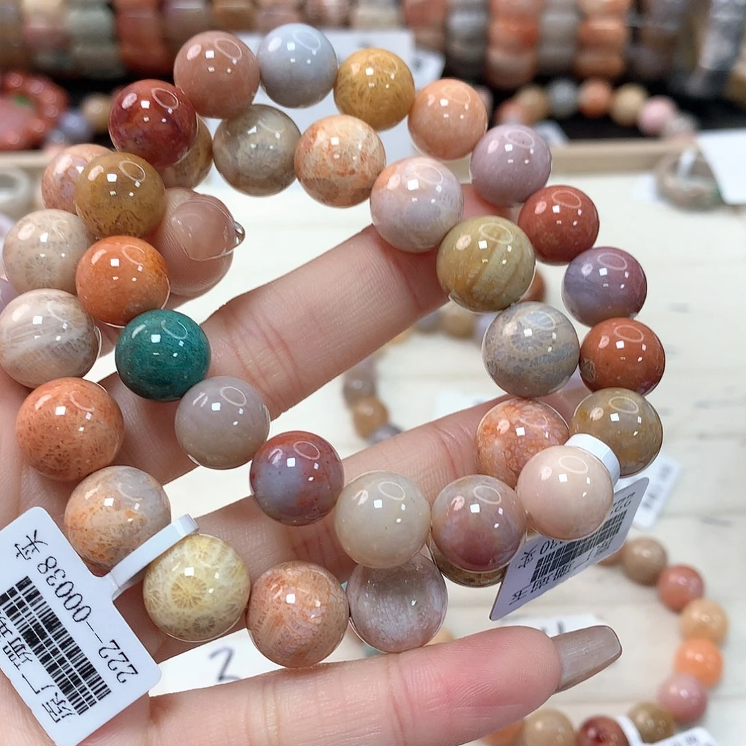 硅化珊瑚（珊瑚玉）手链未镶嵌一*子118