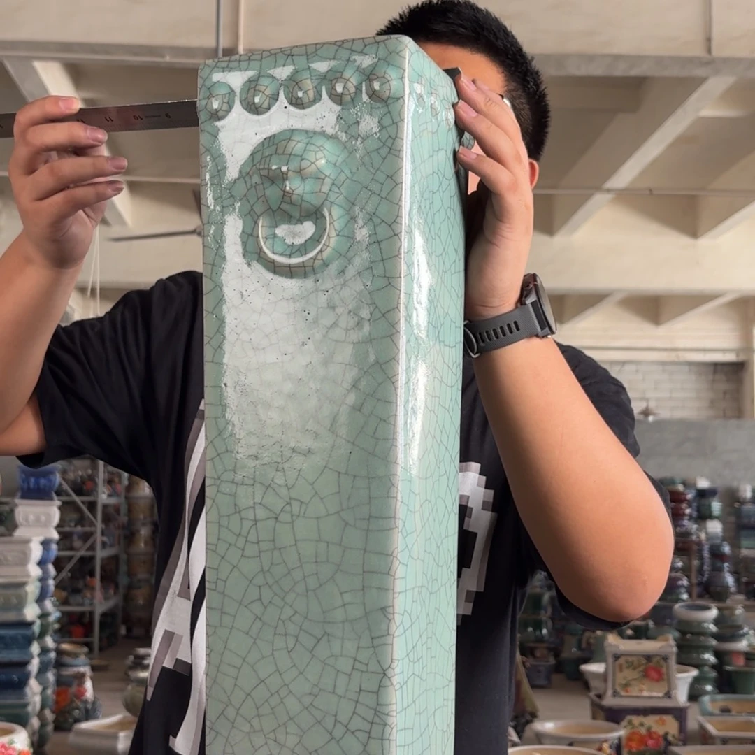 。一风堂石湾花盆 黑点 内10*45