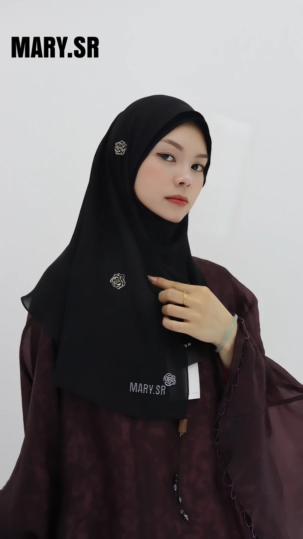 Mary.sr原创设计山茶花半绕巾