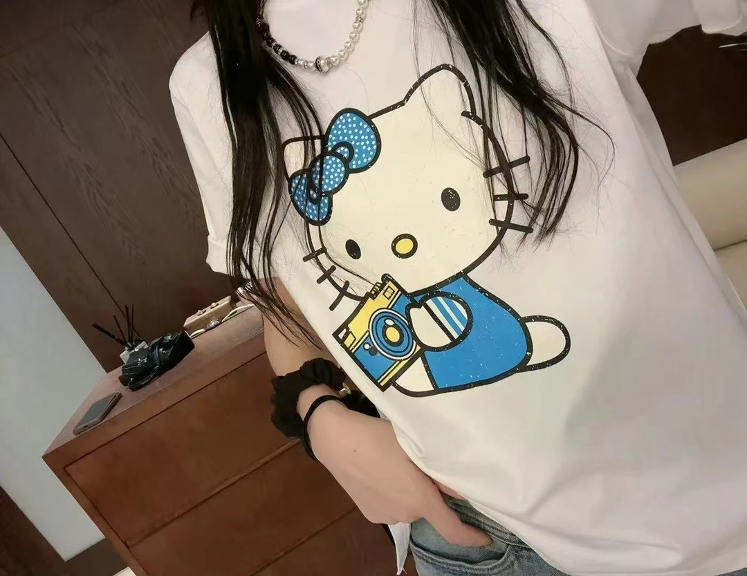 W阿薇-尧妹短款正肩半袖KT猫