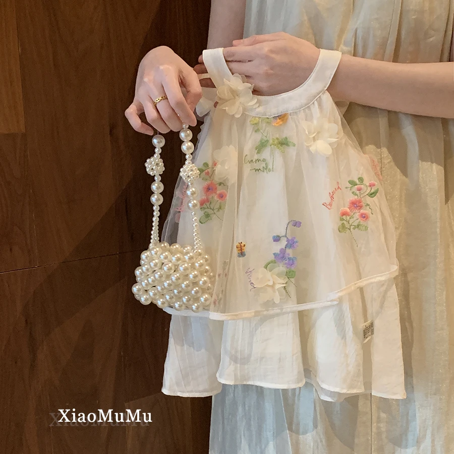 【现货】女童法式公主裙2025新款洋气夏天小童女宝宝度假连衣裙碎花