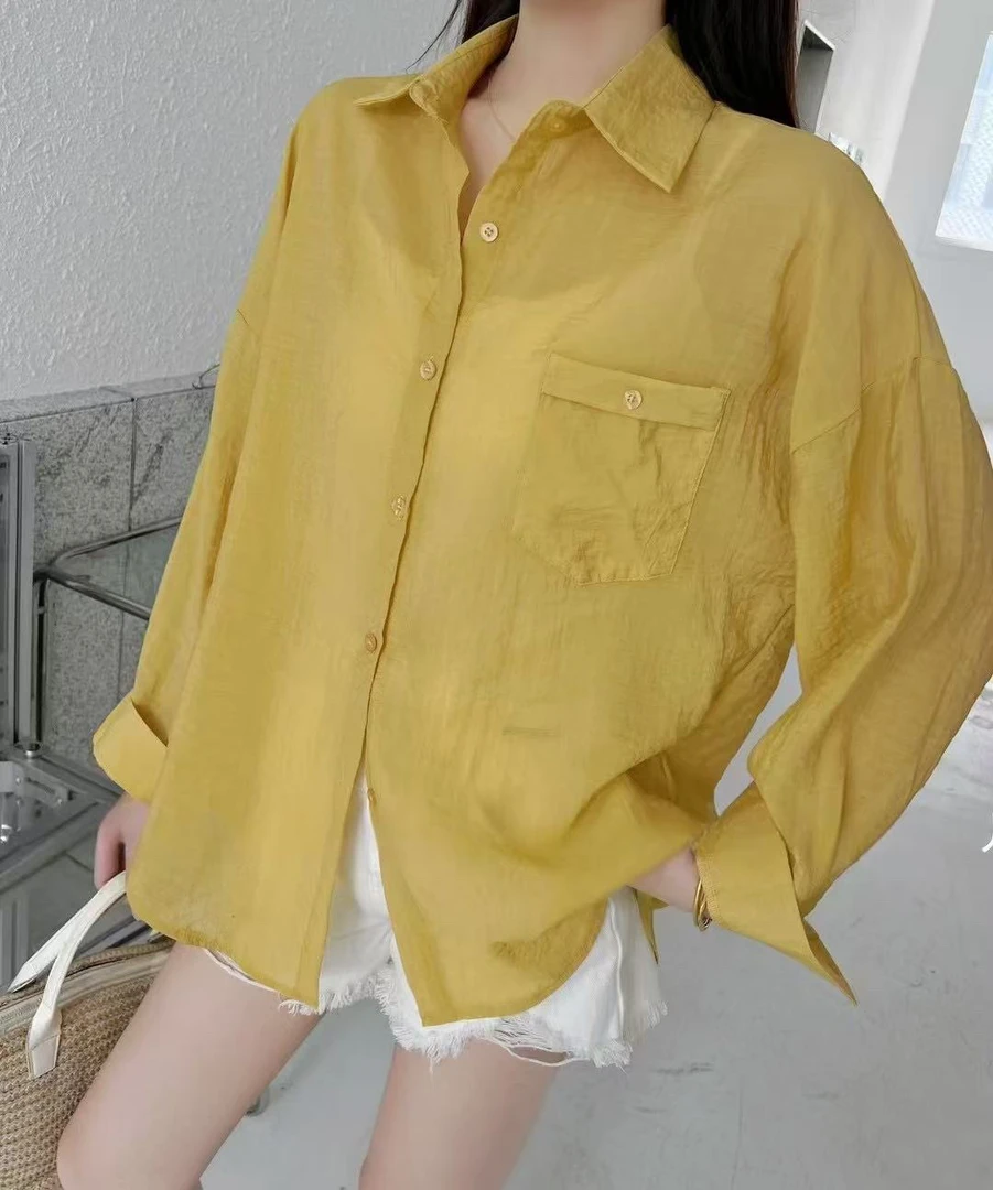 【小白姐姐】0857时尚款肌理纹薄款衬衫 显白款