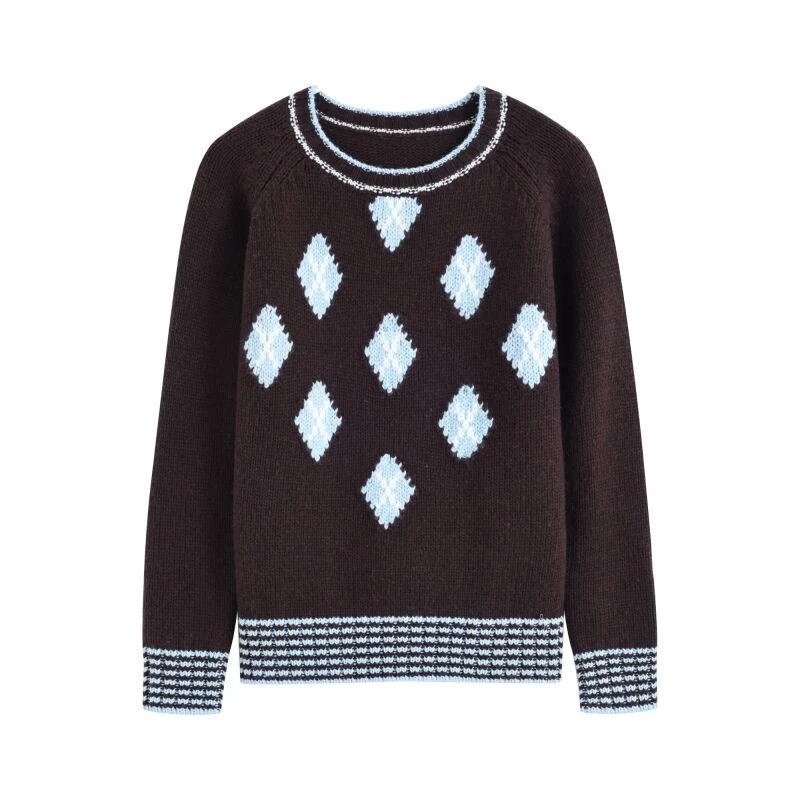 杰恩-新款羊毛羊绒套头针织衫0077