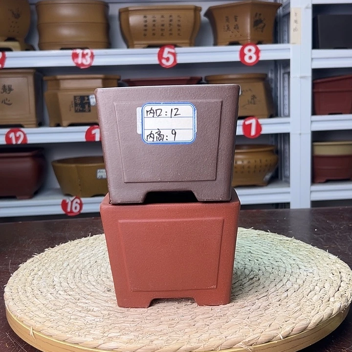 紫砂花盆蛇年大吉