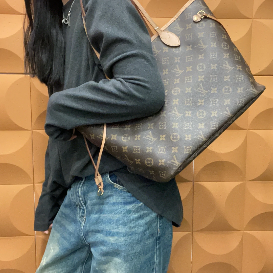 95新 LouisVuitton/路易威登 【KK】 77 1277 棕色老花拼皮单肩包