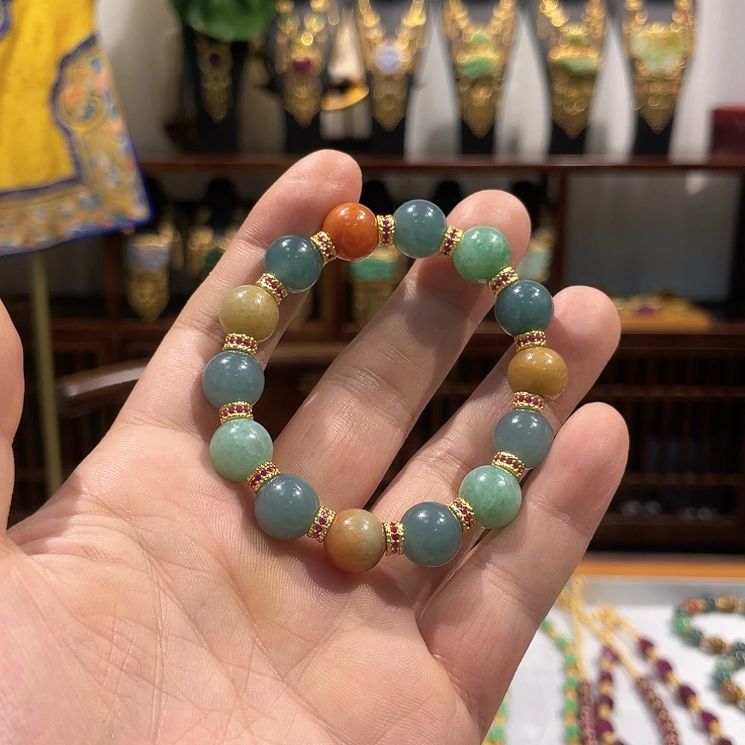 翡翠未镶嵌耳饰手链