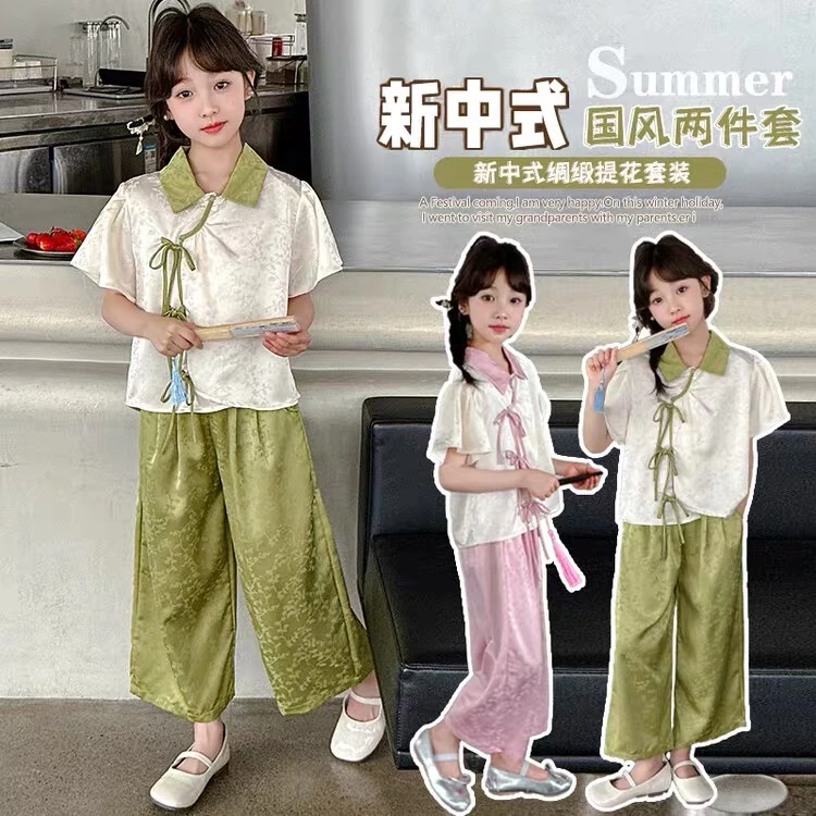 【清货】清凉一夏碎花缎面套装 K1116 1116 Q