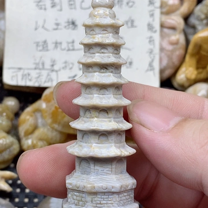 颈饰未镶嵌硅化珊瑚（珊瑚玉）
