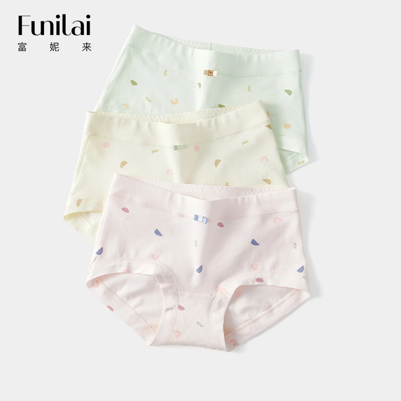 富妮来棉内裤女士抗菌棉裆女生短裤三角裤女大码胖mm新款妈妈