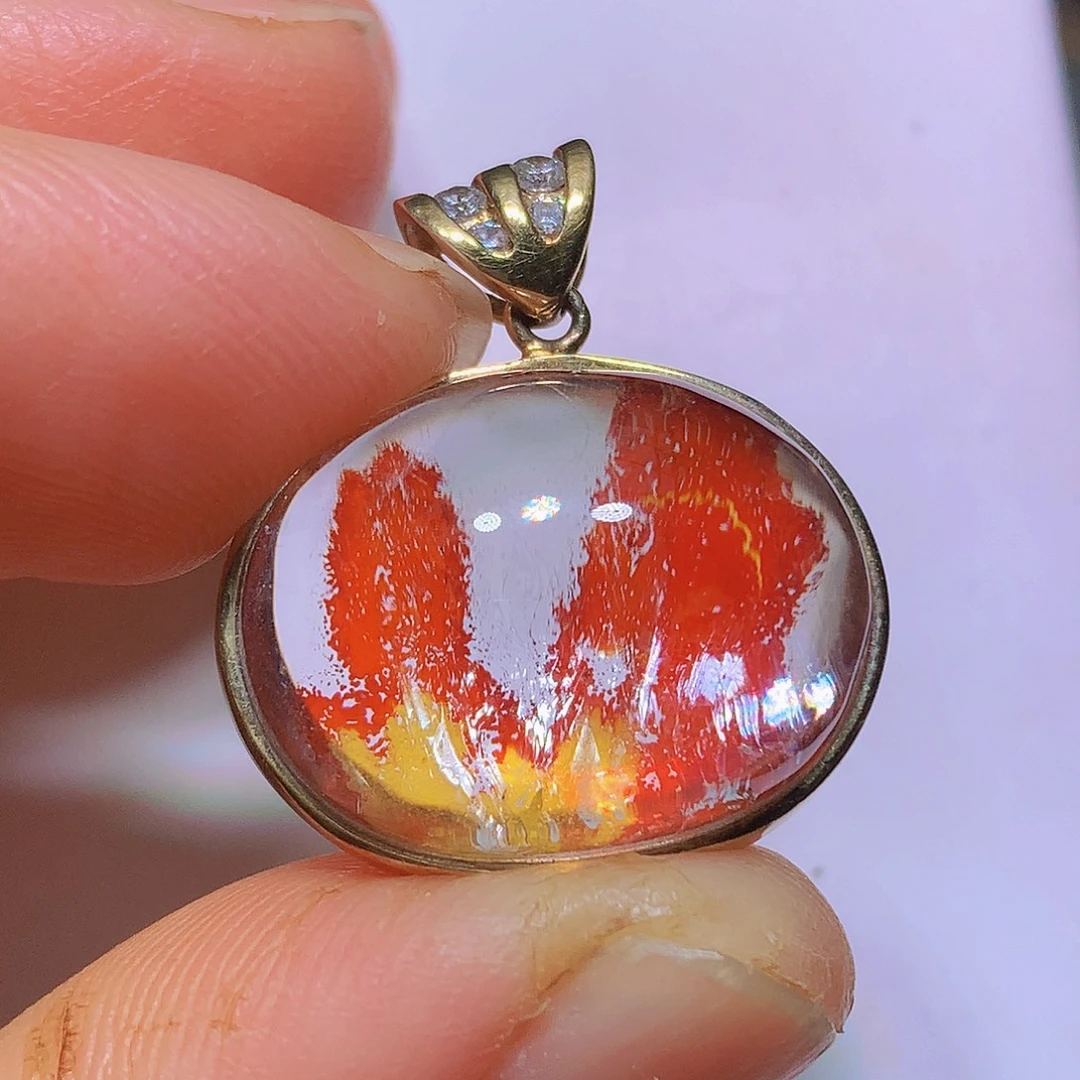 珠宝半成品银S925镀金镶嵌水晶定制款