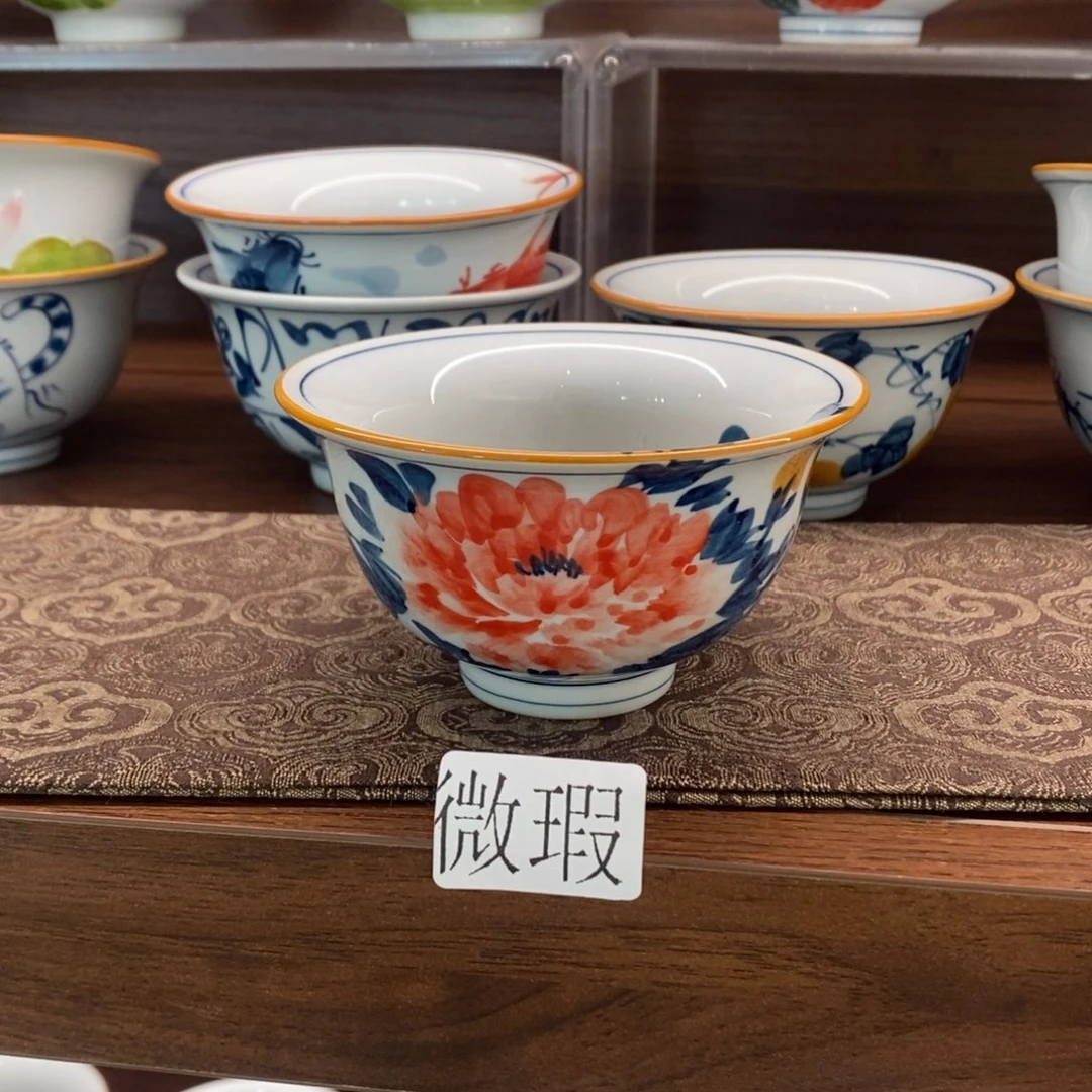 釉下彩老陶泥手工绘制