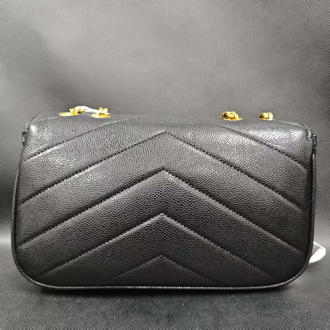 SMVP 高定奢品 潮流真皮新款女包斜跨包斜挎信封包 0454 黑色