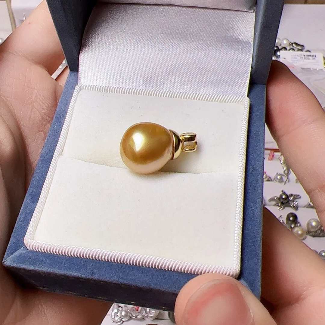 海水珍珠耳饰银S925镶嵌