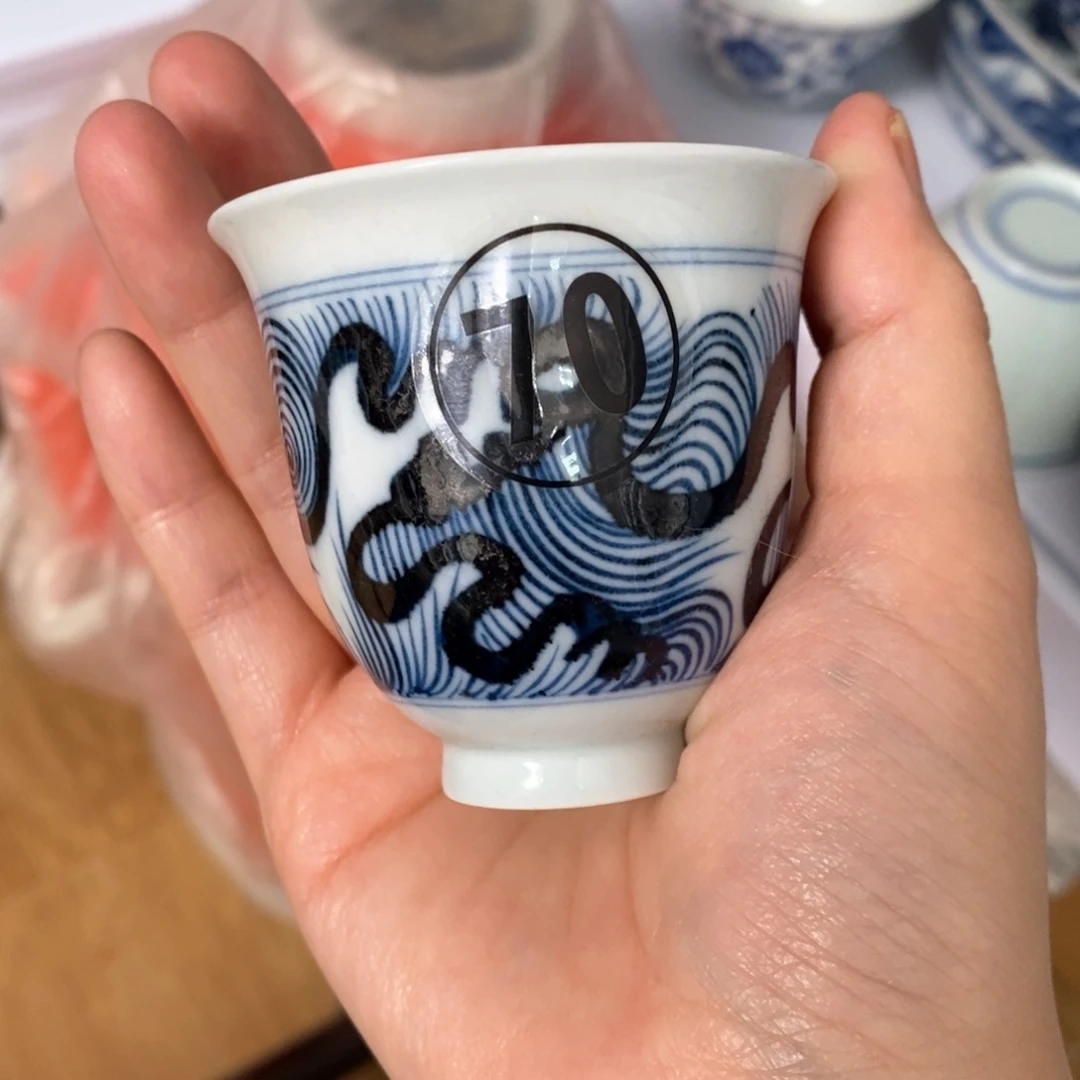 手工手绘柴窑单杯