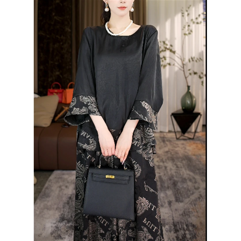 早春穿搭一整套女锦绣盛唐时尚洋气休闲气质宽松上衣裤子套装0216