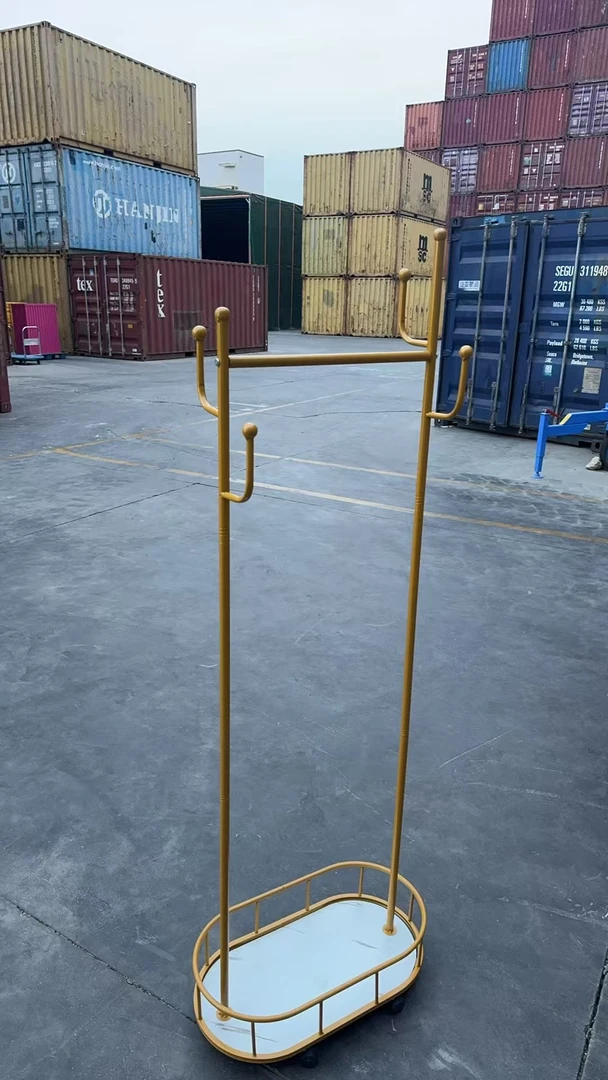 衣架落地卧室挂衣架可移动带轮家用客厅网红衣帽架落地家用衣帽架