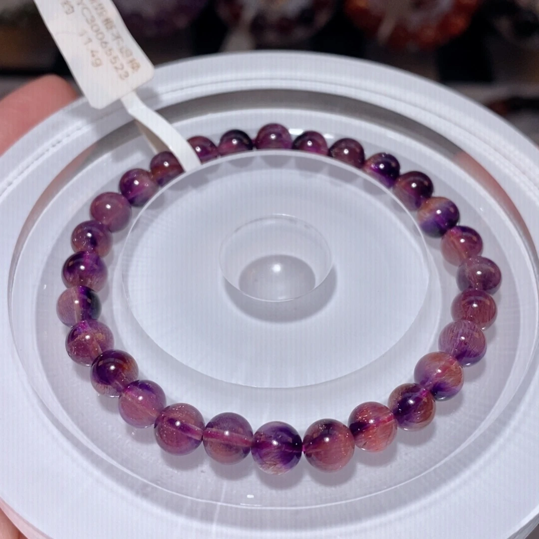 未镶嵌手链水晶F紫超6.8